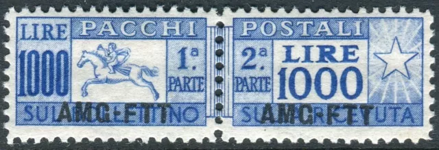1954 Trieste A AMG Ftt Packs Post 1000 Lire TST-108