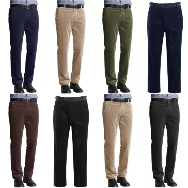 Mens Corduroy Trousers Formal Smart Casual Work Cord Trousers Cotton Dress Pants