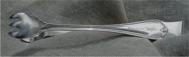 Vtg. Southern Pacific Railroad Sugar Tongs Grecian Flatware/Utensil/Dinnerware
