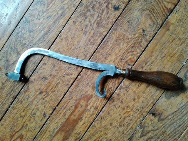 Scie Ancienne G.H. BISHOP & CO. - Outil 19e Siècle 1887 - Acier - WARRANTED