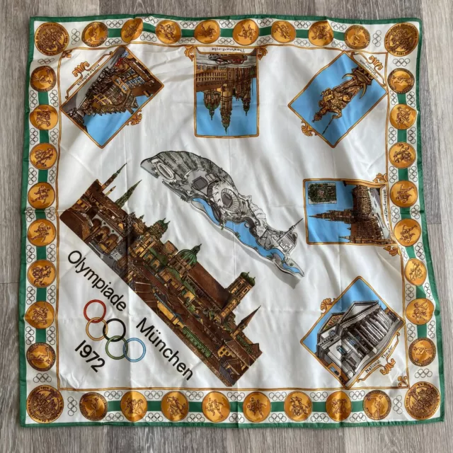 Sciarpa Vintage - Olimpiadi Monaco 1972 Olimpiadi Monaco Souvenir 66x66 cm