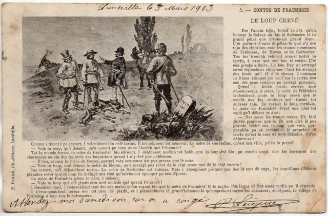 FRAIMBOIS - Meurthe et Moselle - CPA 54 - les CONTES le loup crevé