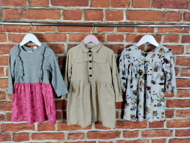 Girls Bundle Age 2-3 Years Next H&M Gap Floral Long Sleeved Frill Dress Set 98Cm