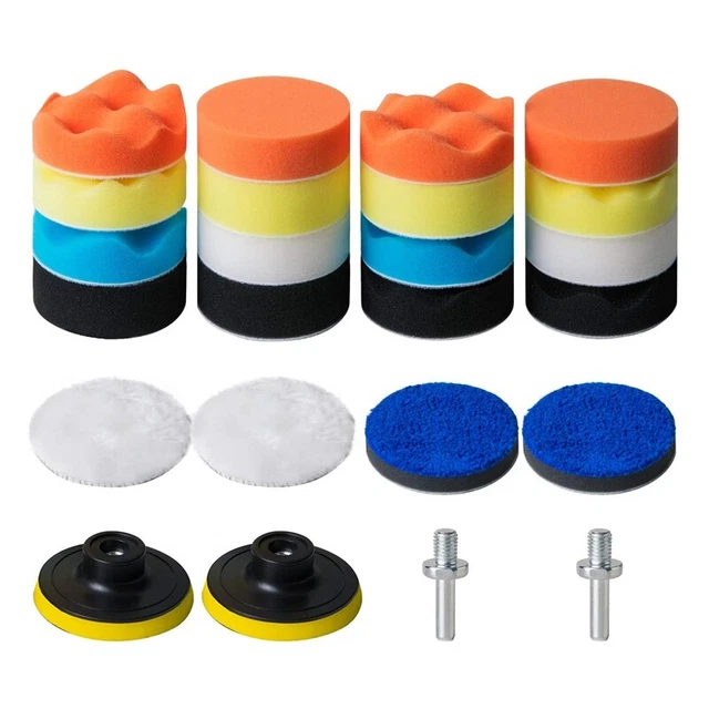 24 Piezas 3 Pulgadas Pulir Kit Esponja Pulidoras de Rat??N para el Coche de Z5