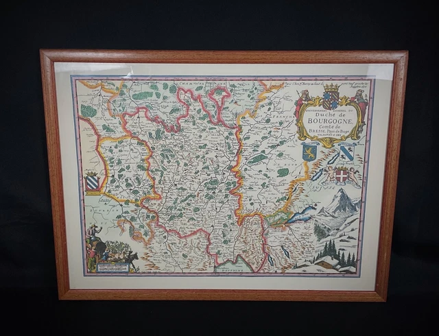 ENGRAVING, PRINT OF a map of the Duchy of Burgundy county of Bresse ...
