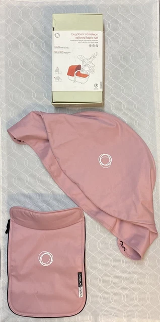 Bugaboo Cameleon Tailored Fabric Set Extendable Canopy/Hood & Apron - Soft Pink