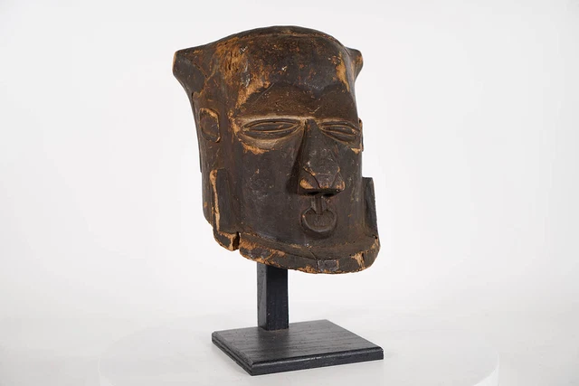 Kuba Style Helmet Mask 14" - DRC - African Art