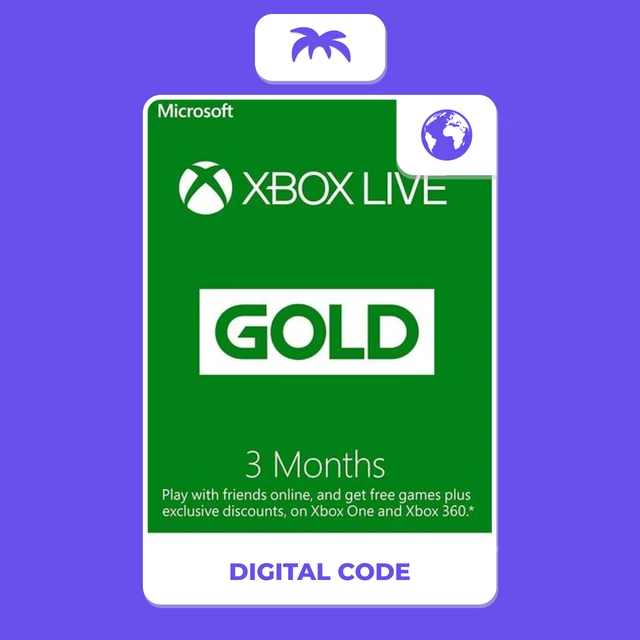 3 Months - Xbox Live Gold Membership  - All Users - Fast Delivery