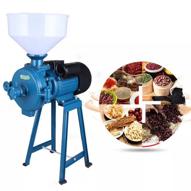 110V Dry Electric Mill Grinder Powders Wheat Feed/Flour Cereals Machine 1500W