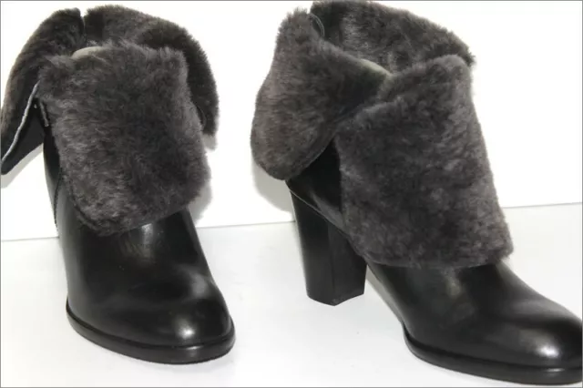 REQINS  Bottines Boots Cuir Noir  Hauts Talons T 38  TTBE