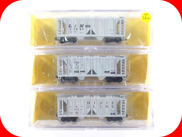 N Scale LOUISVILLE & NASHVILLE Hopper 3-Car Set 37863, 37892, 38328 DELUXE 74043 N Scale LOUISVILLE & NASHVILLE Hopper 3-Car Set 37863, 37892, 38328 DELUXE 74043
