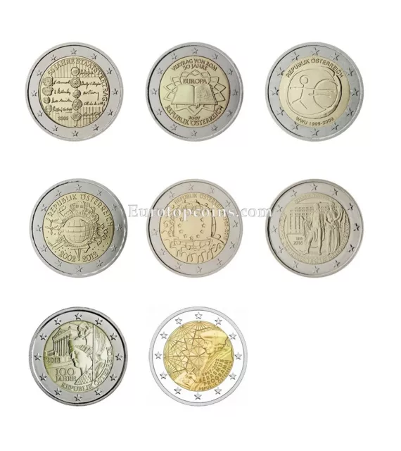 #Rm# 2 Euro Commemorative Austria (2005-2022) -  All Pieces - Please Choose