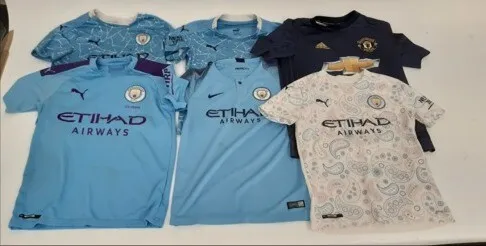 6x Fußball Shirts Kinder Manchester City Plus und United #893