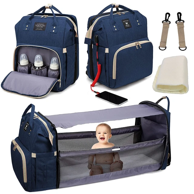 Diaper Bag Backpack, Multi-Function Large-Capacity, Baby Essentials Blue1