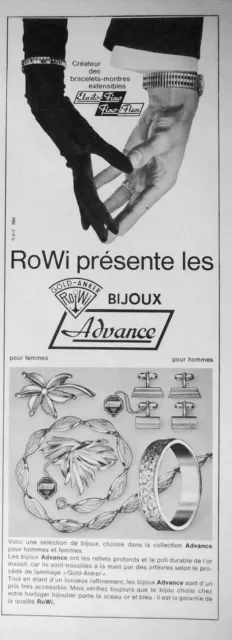 Publicité Rowi Présente Les Bijoux Advance Pour Femmes Pour Hommes