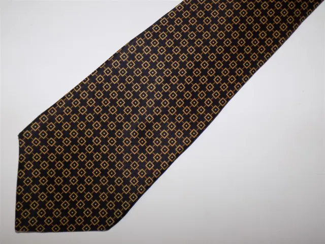 GIANFRANCO RUFFINI Men's Silk Necktie Tie Black w/Gold 64" x 3 3/4"