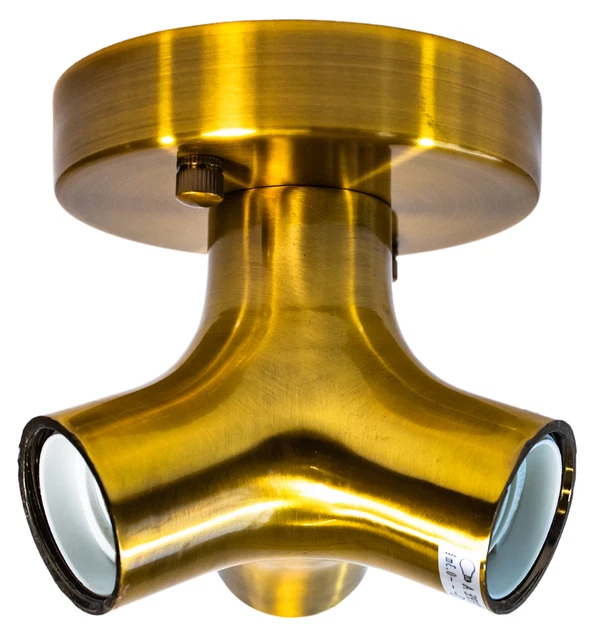 Moderne LED Unterputzgold 3 Decken Wandleuchte Beschlag 3 E27 Lampenhalter 3 Wege Klasse