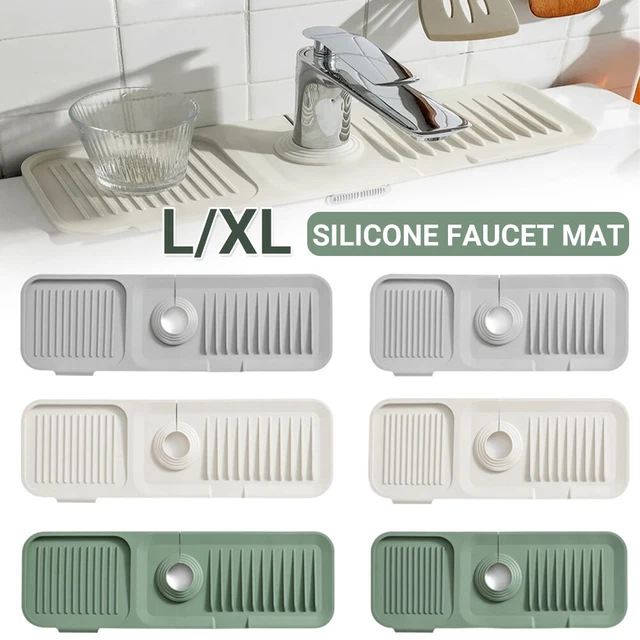 Silicone Faucet Mat For Kitchen Sink - Splash Guard,Bathroom Sink Draining Pad