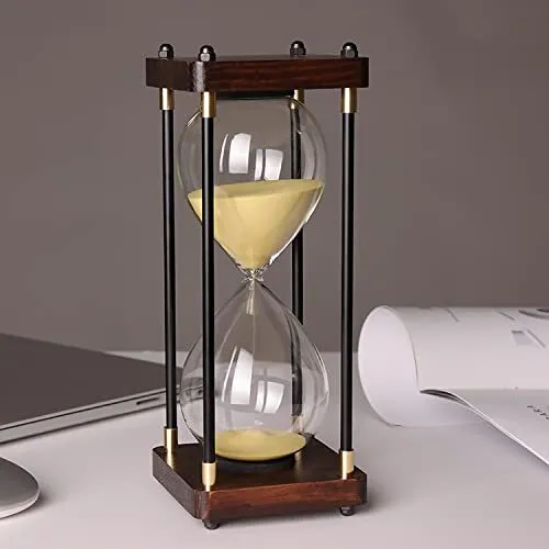 BAWAQAF Premium Large Hourglass Sand Timer 60 Minutes Decorative Sandglass Ho...