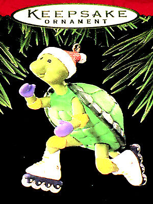 Hallmark Ricordo 1995 Roller Whiz Rollerblade Turtle Natale Ornamento Vtg Nuovo