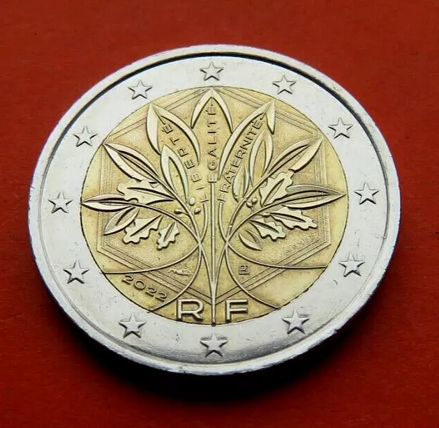 Superbe  Pièce Rare de 2 EURO 2022  FRANCE  "  fautée  "