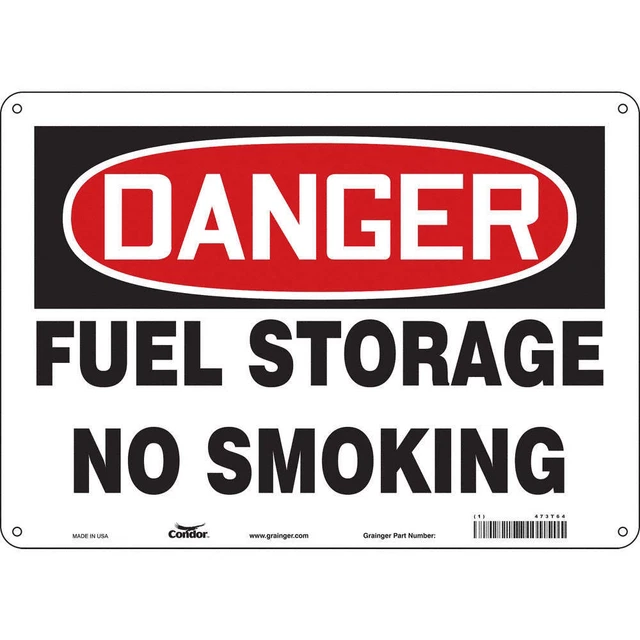 CONDOR 473T64 Safety Sign,10 inx14 in,Aluminum