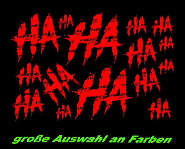 24 Aufkleber Auto Sticker Haha Lachen Tuning JDM Decal Scene