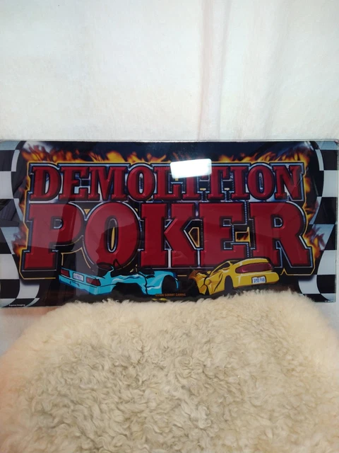 Slot Machine Glass Panel Summit Gaming 2004 Great Man Cave Piece 20" X 11 " Arch