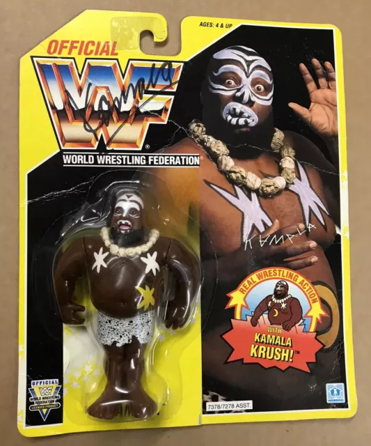 Hasbro WWF Kamala w/moon on belly MOC. CAS graded