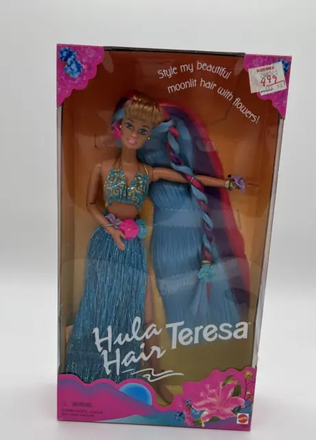 1996 Teresa Barbie Hula Hair Doll NRFB 17049 Moonlit Blue Hair Rare NRFB 👀