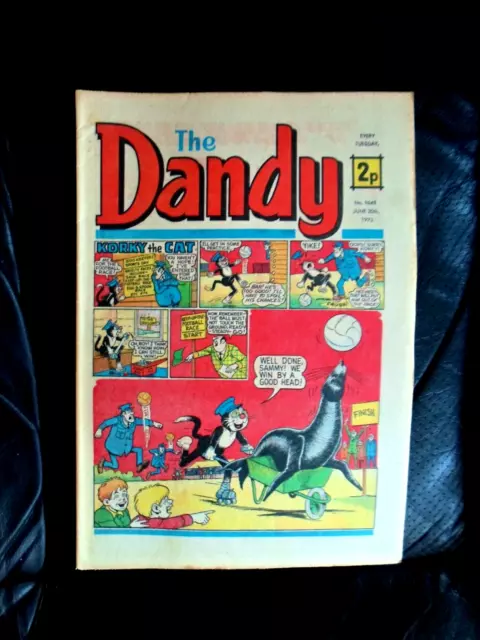 1 X VINTAGE DANDY COMIC, JUNE 30th 1973, ISSUE No 1649 ,  USED