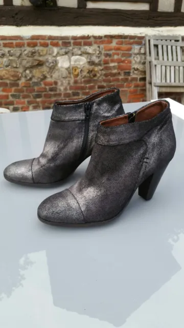 chaussures bottines cuir RELIFE 39 grises pailletées comme neuves