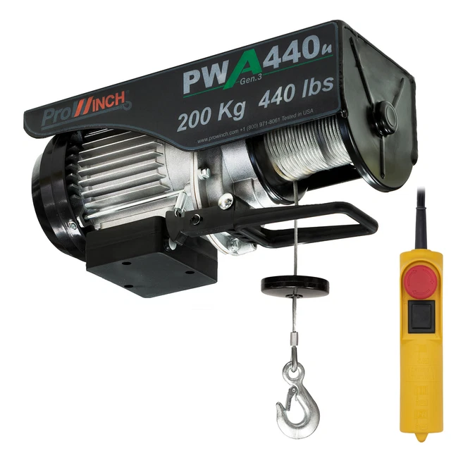 Prowinch 440 lbs Electric Wire Rope Hoist 38 ft. 110V