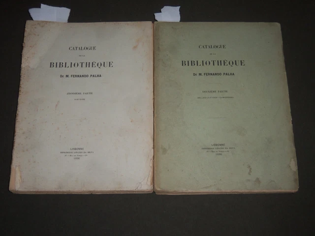 1896 Catalogue De La Bibliotheque Parts 1-3 By M. Fernando Palha - Kd 4414