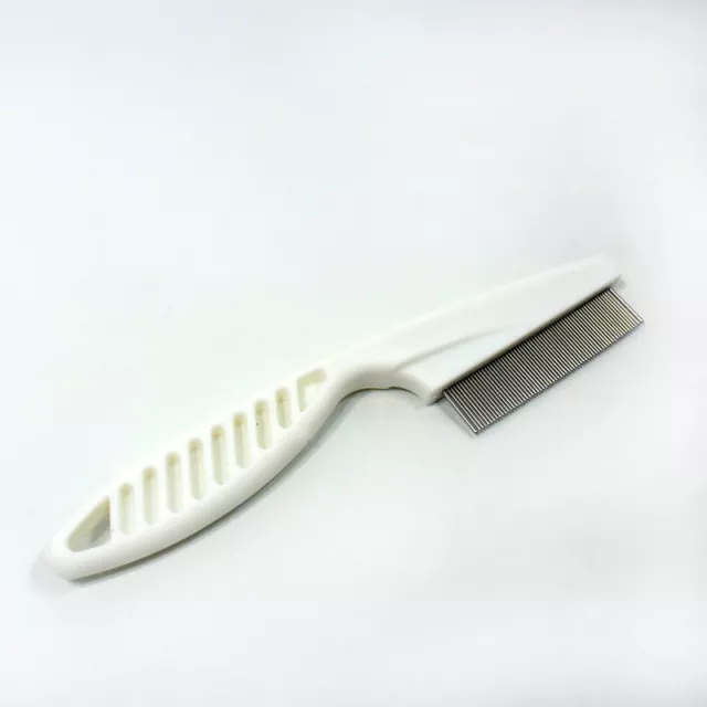 Fine Toothed Flea Flee Metal Nit Head Hair Lice Comb with Handle for Kids Pet