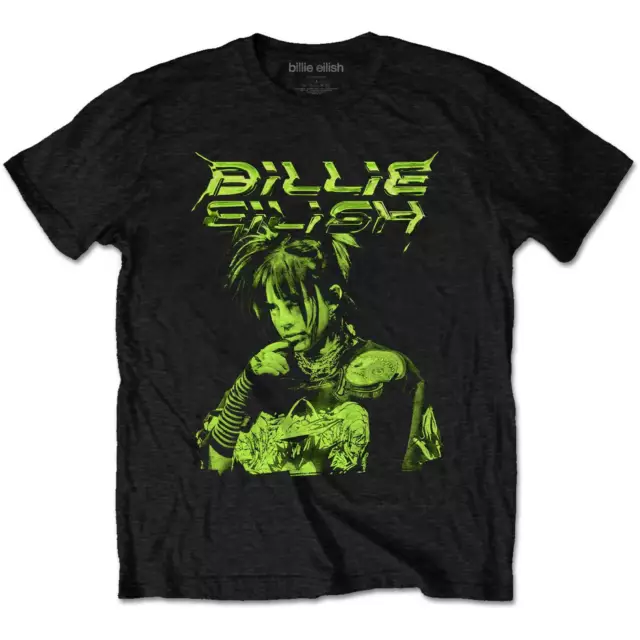 BILLIE EILISH  Unisex T- Shirt -   Illustration  - Black  Cotton