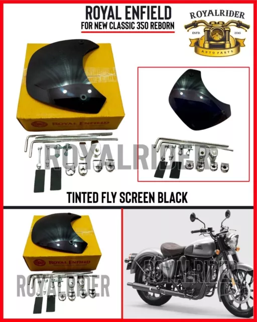 Royal Enfield New Classic 350 Reborn '' KIT PARE-BRISE TEINTÉ NOIR ''