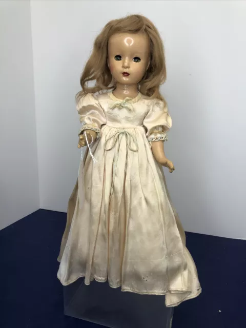 14” Antique Vintage Madame Alexander Compo Doll Original Dress Margaret Face #ME