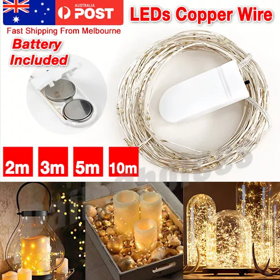 2-20M Battery Powered Copper Wire String Fairy Lights Xmas Wedding Party