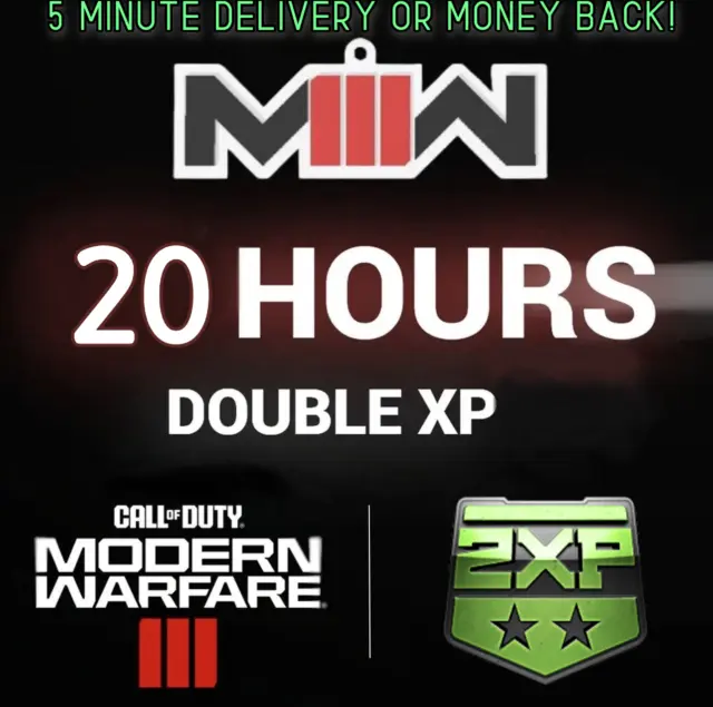 Call Of Duty Modern Warfare 3 III [COD MW3] 20 Hours Double XP 2XP 🔥 INSTANT 🔥