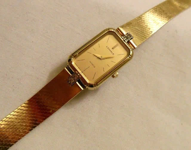 MONTRE QUARTZ vintage Seiko Lassale pour femme ton or 8420 7449