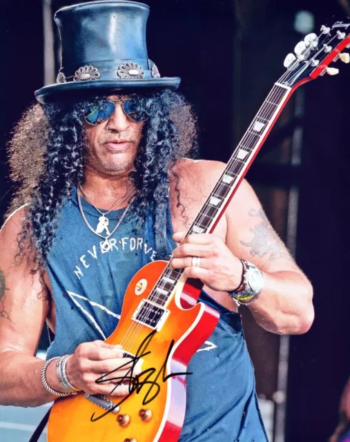Signed Photo of Slash 10"x8" with Certificate of Authenticity