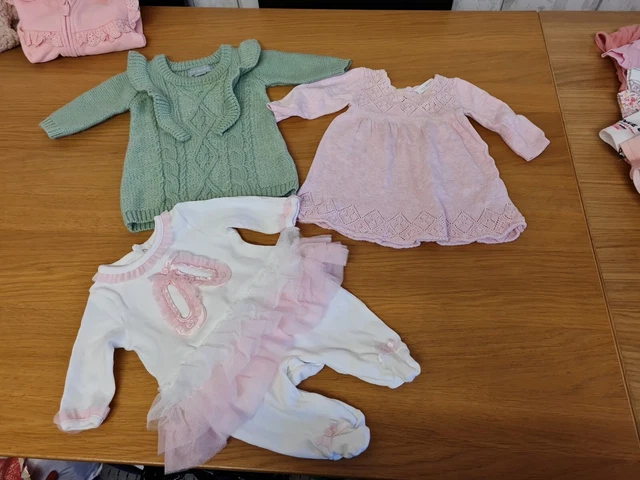 Baby Girls Huge Clothes Bundle. 86 Items Fist size, Newborn & 0-3 Months 10