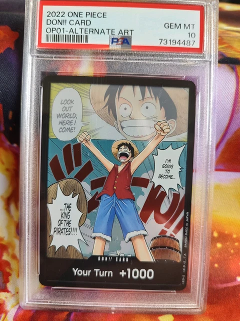 PSA 10 GEM MINT DON !! ALT ART OP-01 One Piece Card Game ROMANCE DAWN English