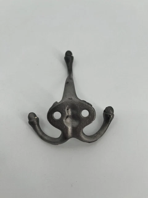 5 Antique Cast Iron Triple Hooks Acorn Top Wall Coat Rack Hat Hanger Original S 5