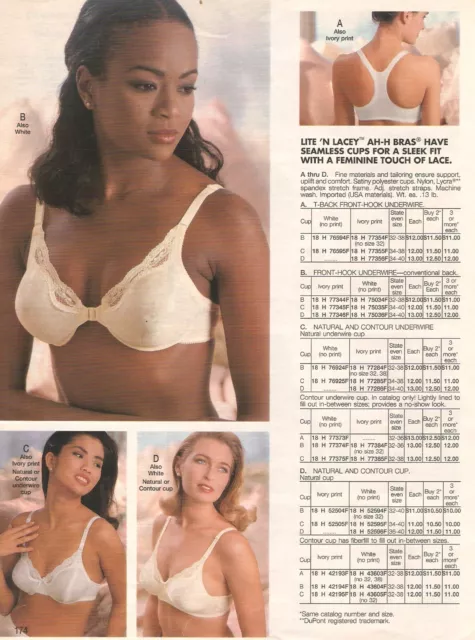 LOT OF 80'S VINTAGE CATALOG TEENS BRAS SLIPS PHOTO PAGES ADS CLIPPINGS