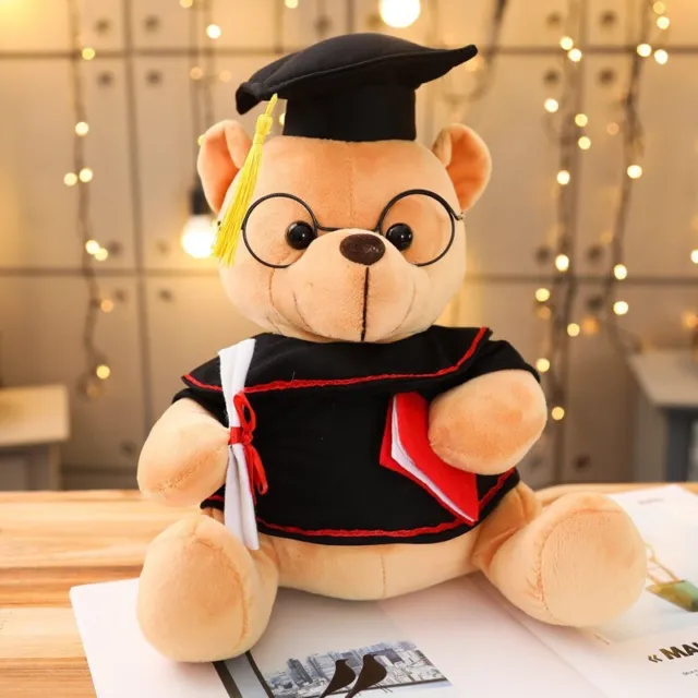 Graduation Dr. Bear Plush Toy Cute Cartoon Stuffed Animal Plushie Teddy Gift NEW