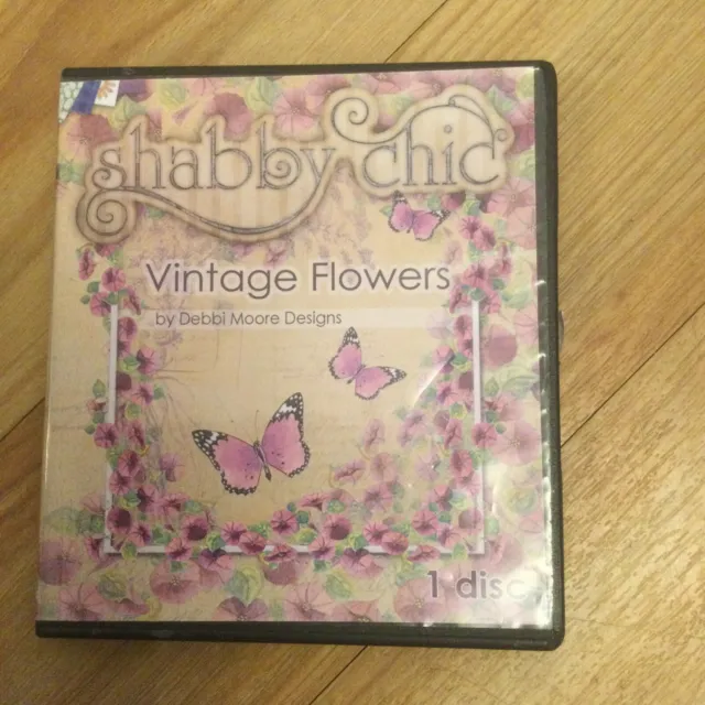 vintage flowers shabby chic cd rom debbi moore designs