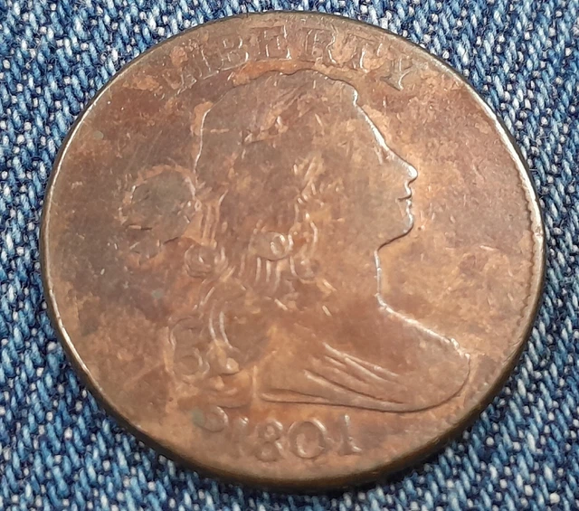 1801 100/000 Variety Draped Bust Large Cent Nice Grade