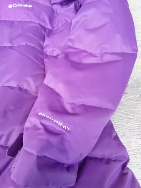 🔥 COLUMBIA OMNI Heat Womens XL Purple 550 Down Feather Coat w/ Hood $71 ...
